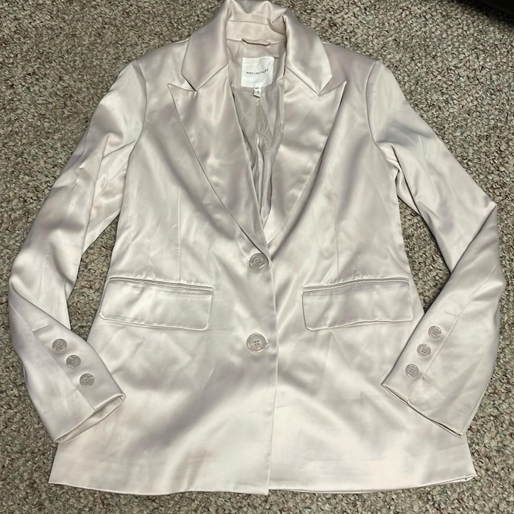 Avec les filles satin blazer